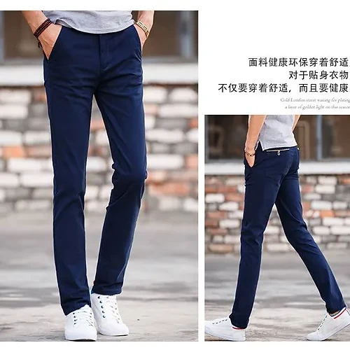 Pantalon chino bleu