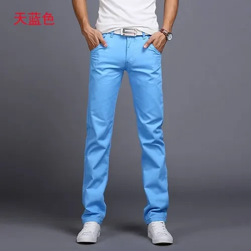 Pantalon chino bleu-ciel