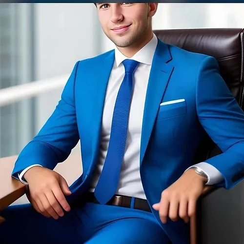 Complet costume bleu