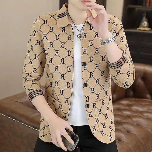 Cardigan Marron et Noir avec col