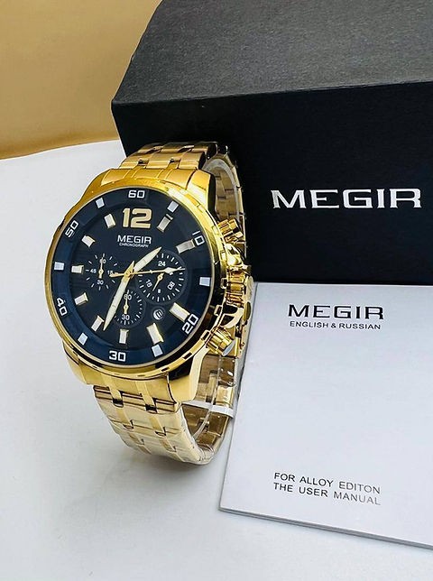 Montre Megir jaune-doré